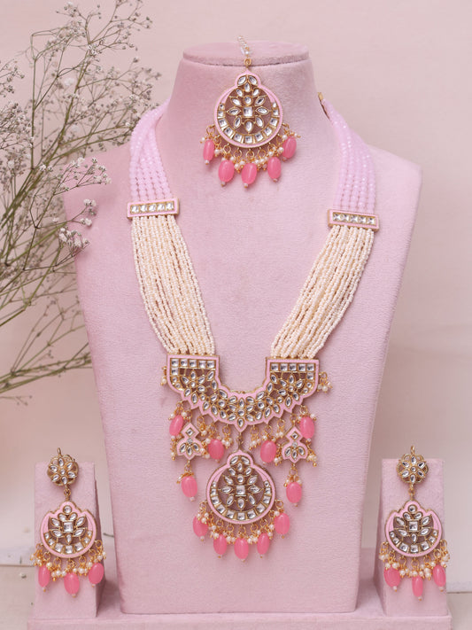 Baby Pink Bahumathi Necklace Set