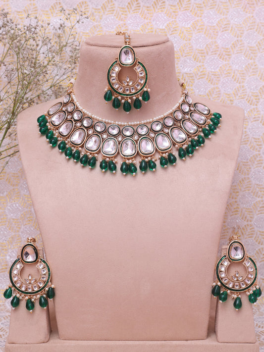 Emerald Tambura Necklace Set