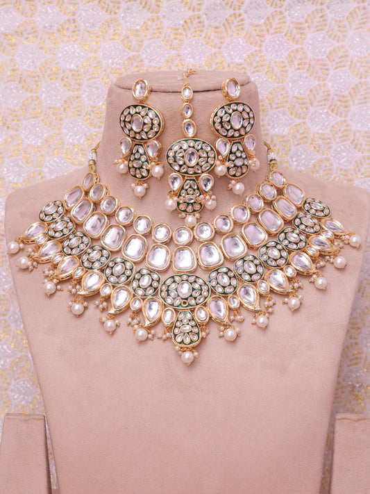 White Pahal Bridal Necklace Set