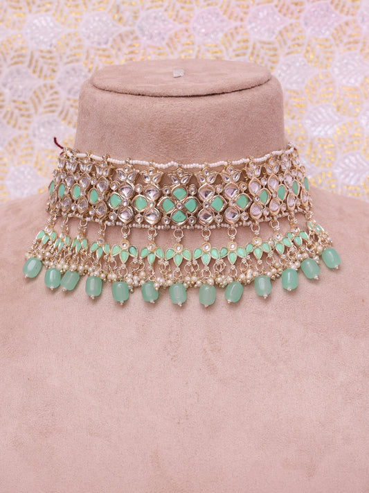 Mint Rajadhika Necklace Set