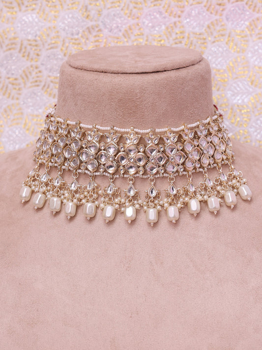 White Rajadhika Necklace Set