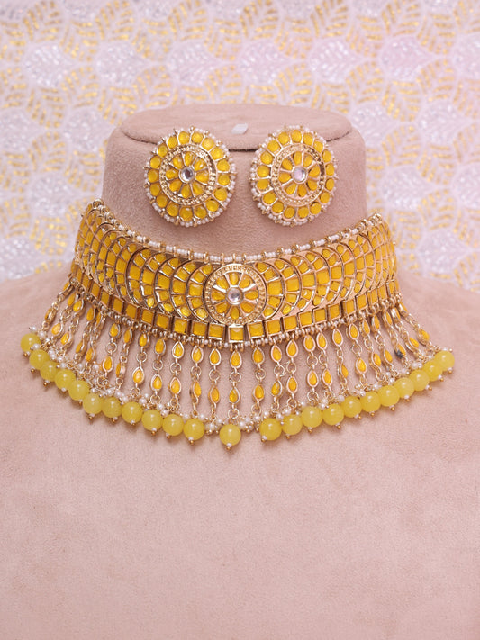 Yellow Sadhaka Necklace Set