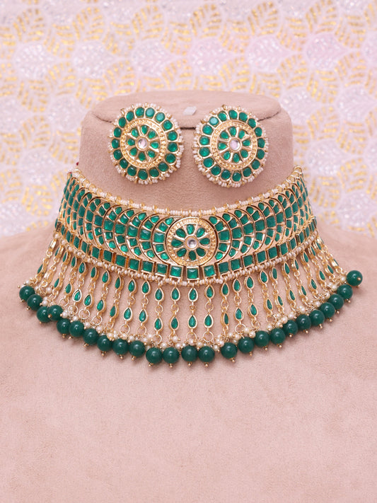 Emerald Sadhaka Necklace Set