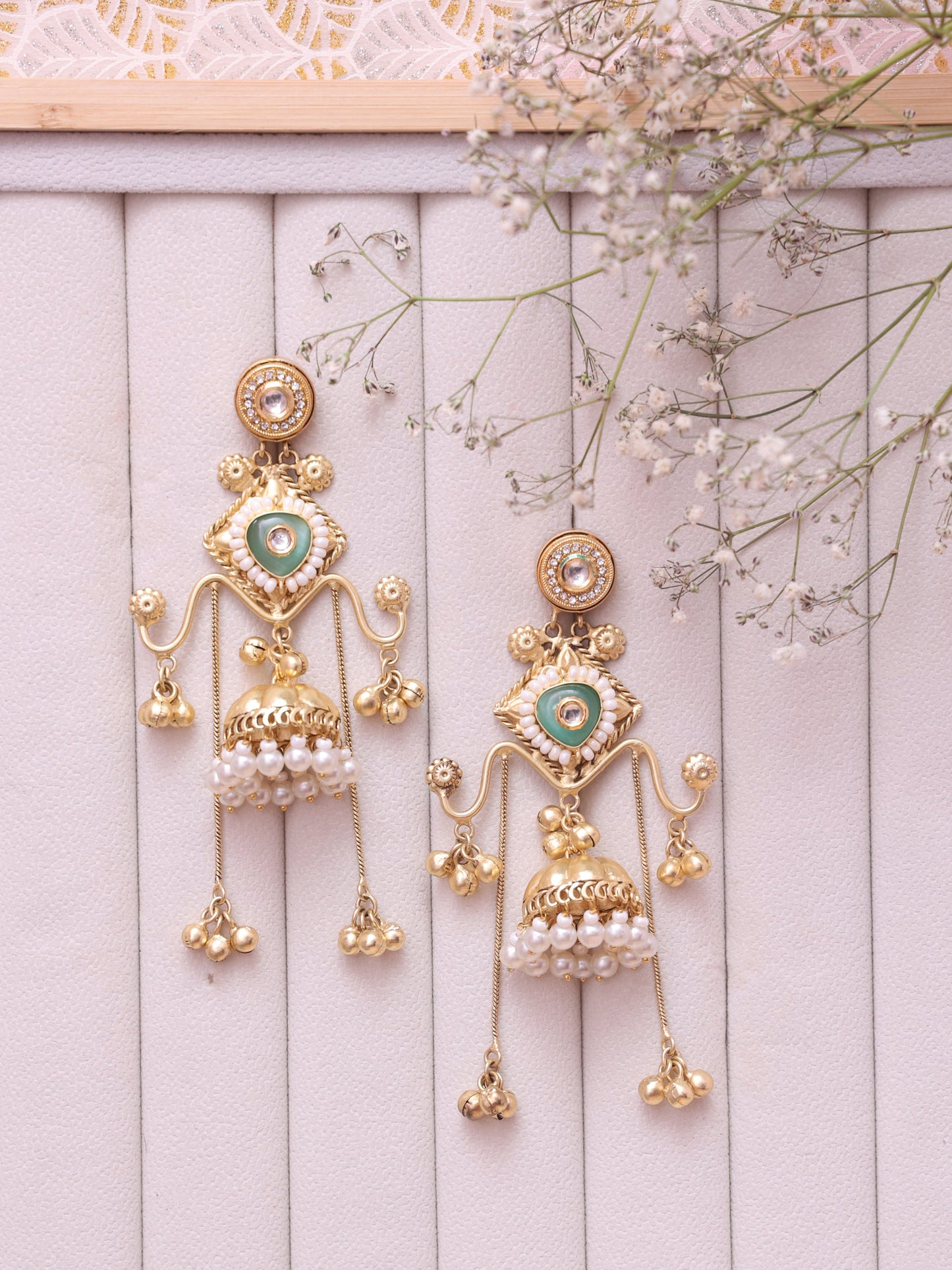 Mint Hansapada Premium Brass Earrings