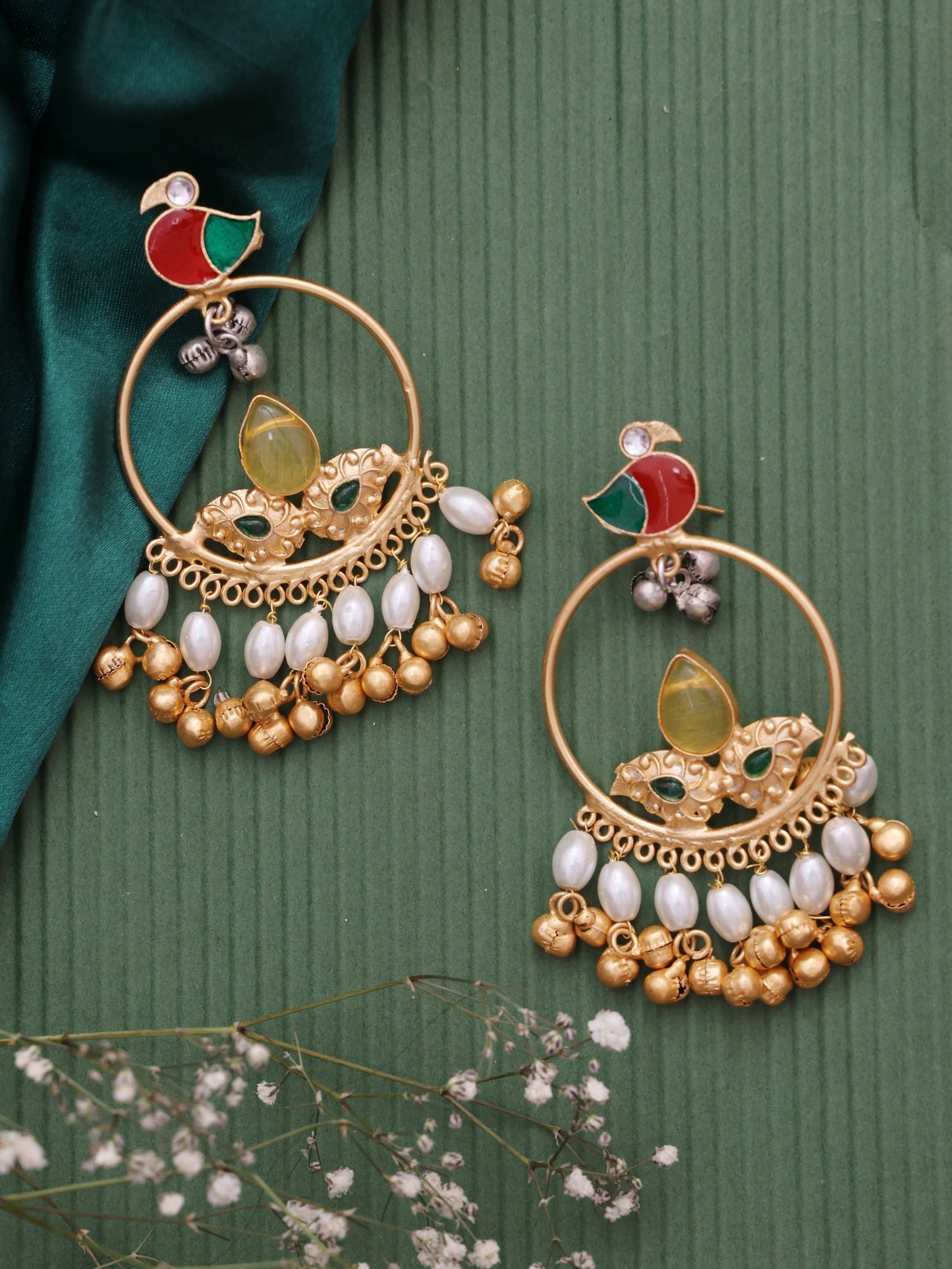 Multicolor Bahulika Premium Brass Earrings