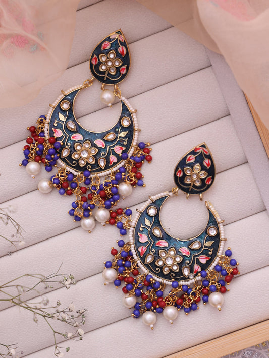 Royal Blue Jahanara Chandbalis