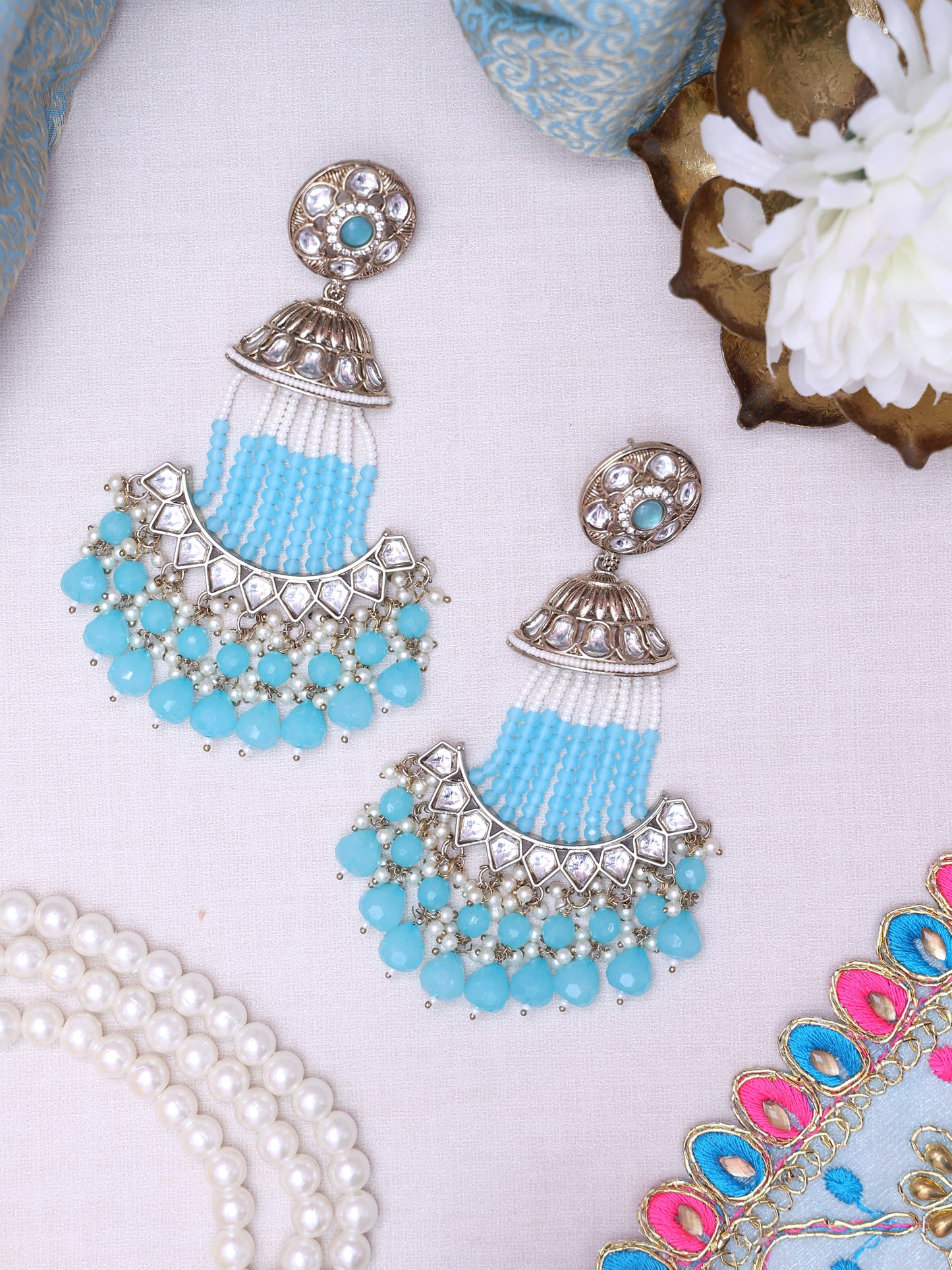 Turquoise Baamini Designer Earrings