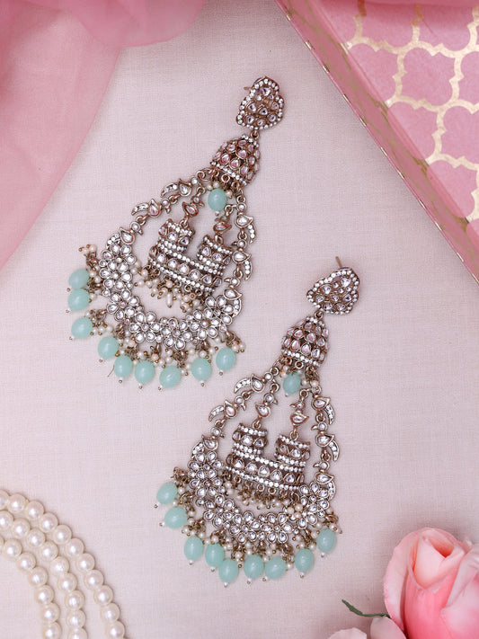 Mint Green Qutub Chandbalis