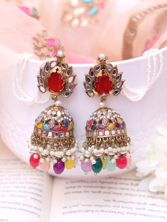 Multicolour Mysa Jhumkis