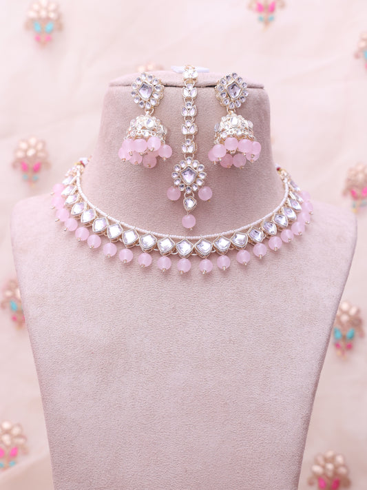 Baby Pink Daya Necklace Set