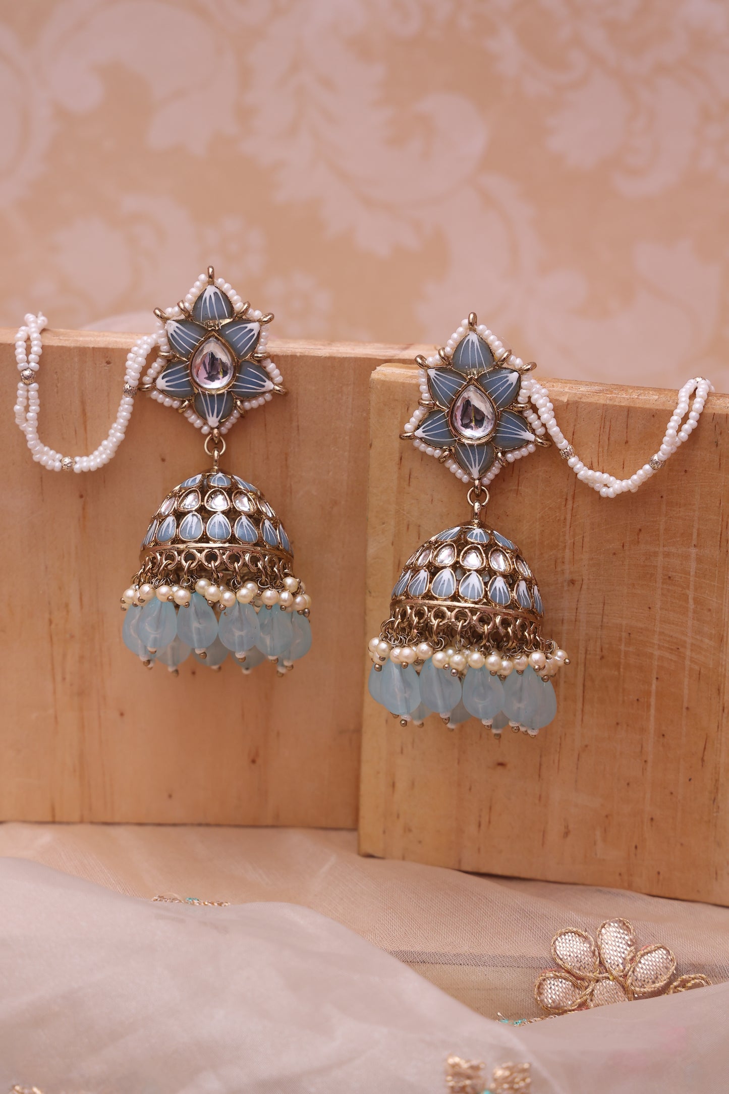 Turquoise Unna Jhumkis