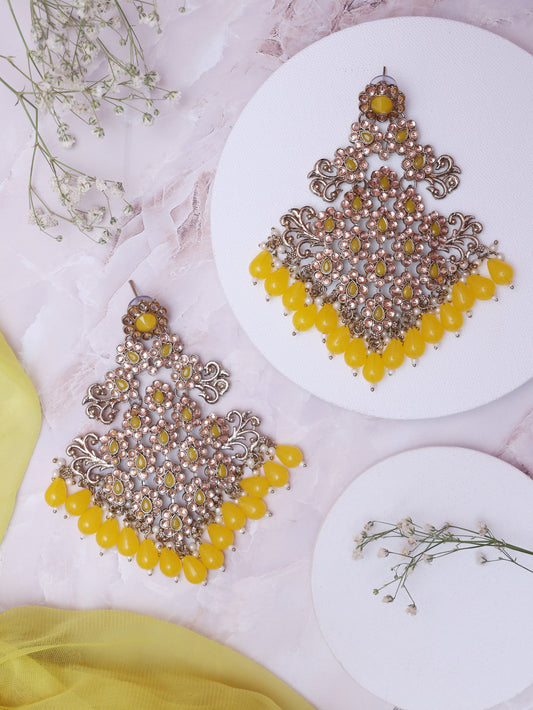 Yellow Eashita Designer Earrings