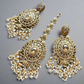 Campaign Golden Sidra Jhumka and Tika Set