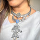 Blue Jiye Statement Oxidised Necklace Set