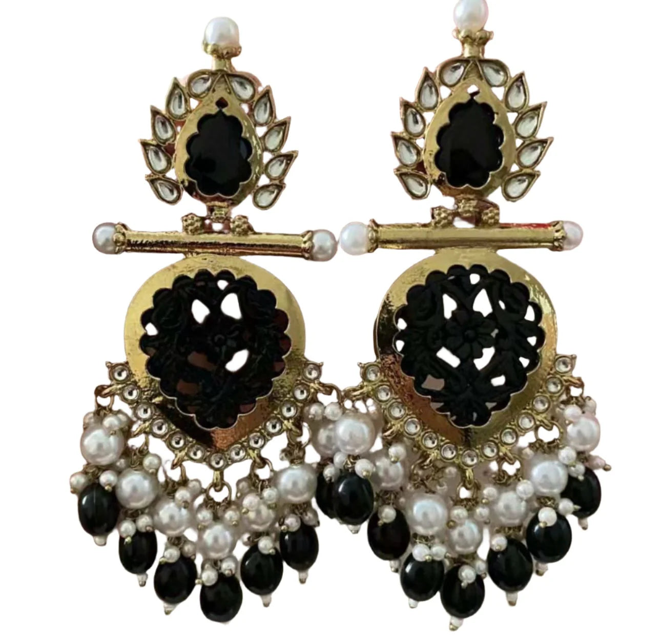 Black Nysa Designer Earrings