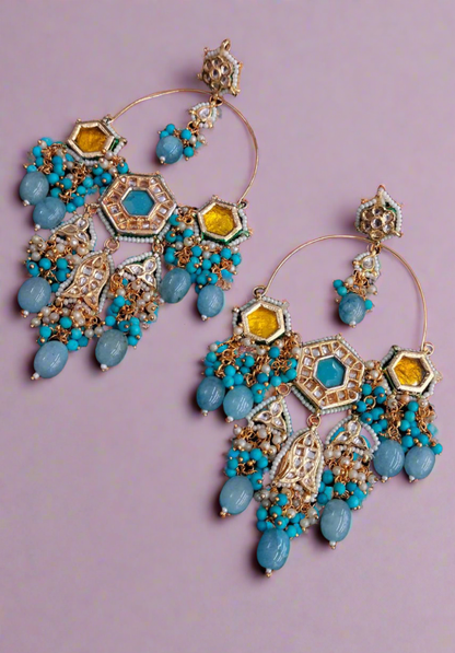 Turquoise Devki Bestseller Chandbalis