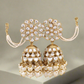 White Pitrika Designer Earrings