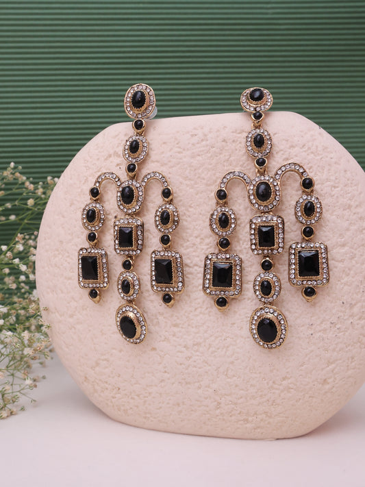 Black Deepika Designer Earrings