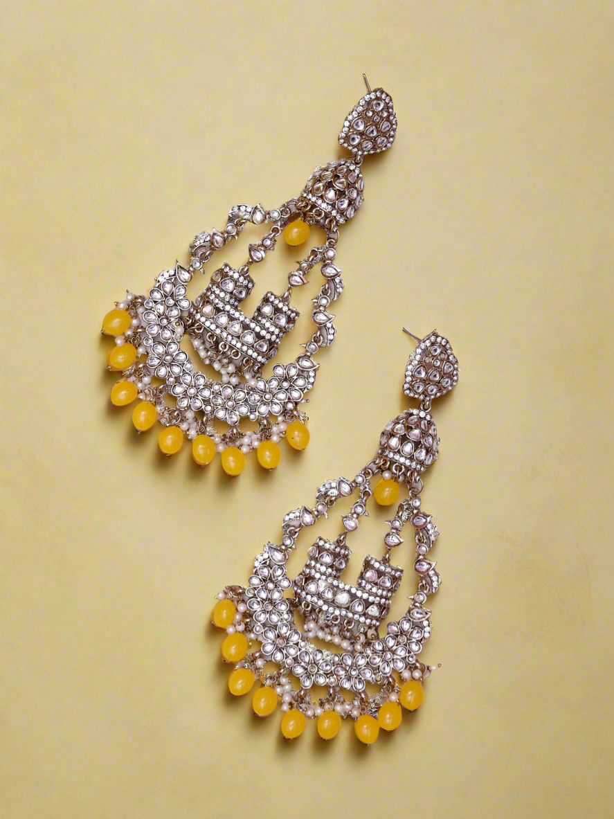 Yellow Qutub Chandbalis