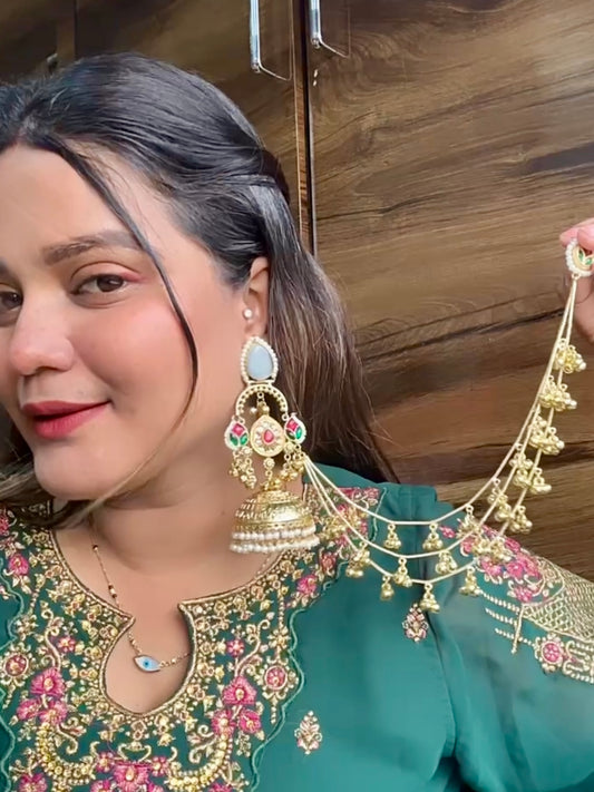 Keshvi Premium Brass Sahara / Kaanchain Earrings