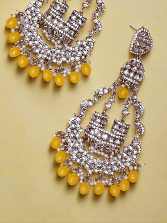 Yellow Qutub Chandbalis