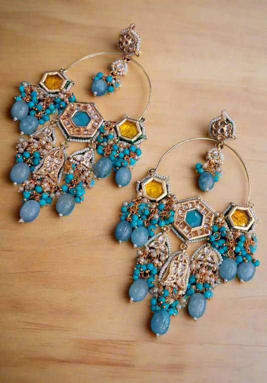 Turquoise Devki Bestseller Chandbalis