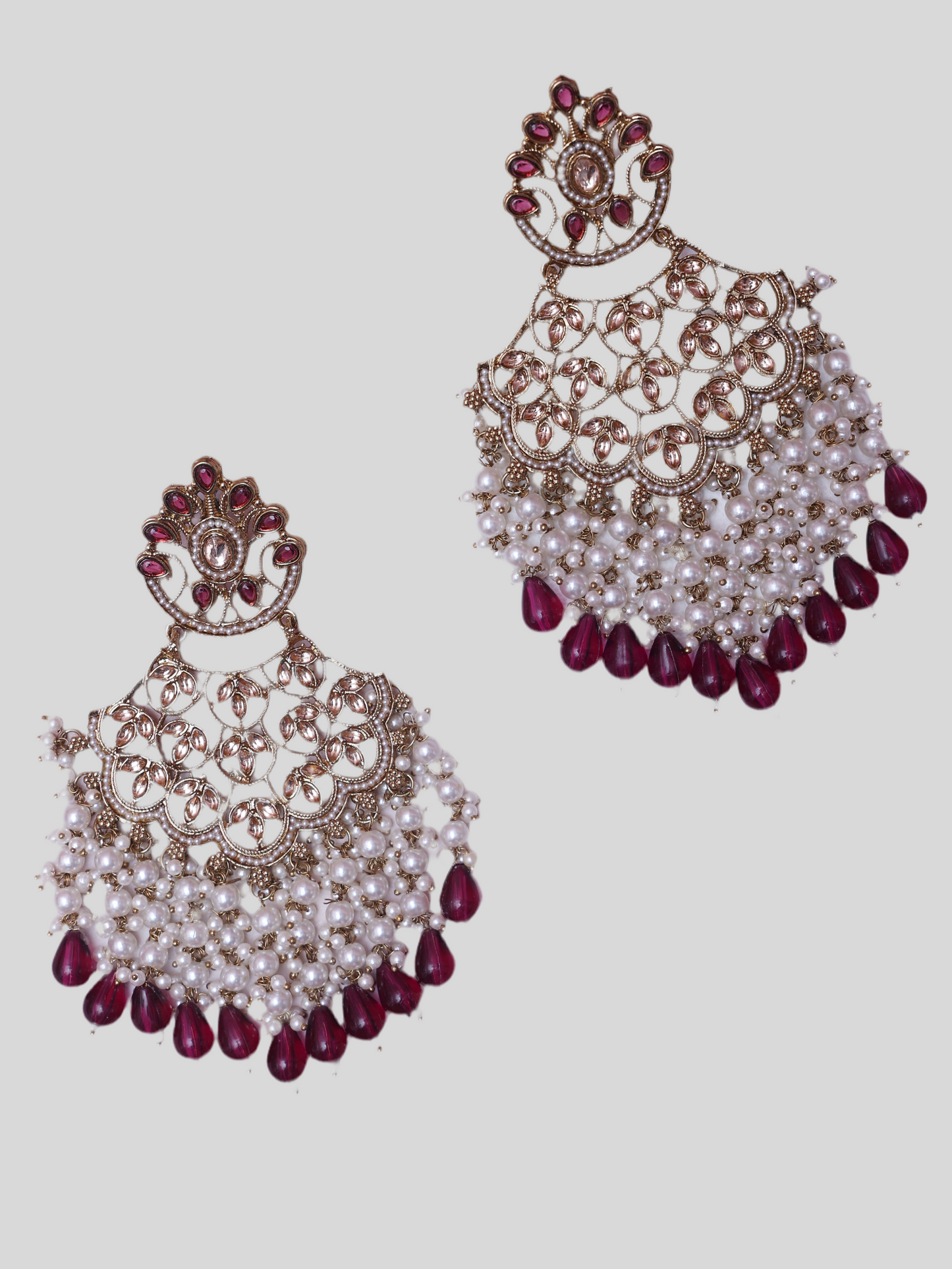 Maroon Labuki Designer Earrings