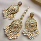 Campaign Golden Sidra Jhumka and Tika Set