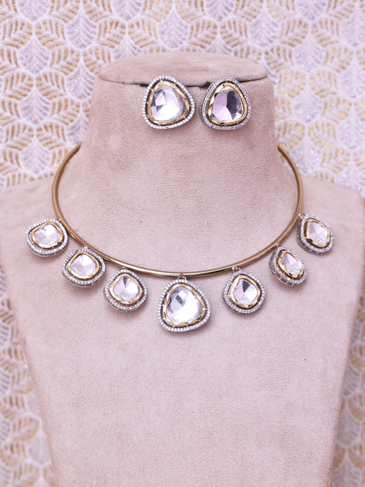 White Netra Hasli Necklace Set