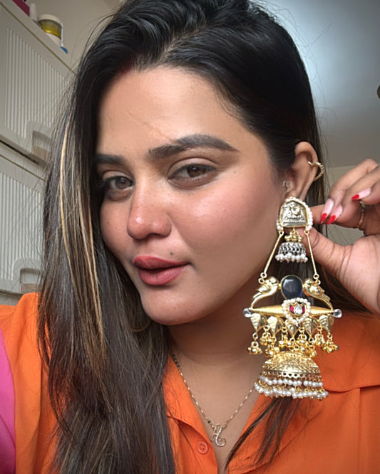 Black Yaksha Premium Brass Earrings