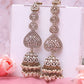 New White Zainab Jhumkis and Tika Set