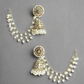 White Kuntish Jhumkis with Sahara (Earchain)