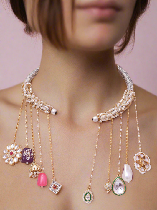 Multicolor Lishka Hasli Necklace Set