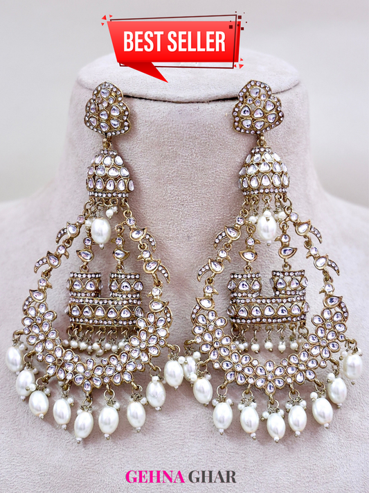 White Qutub Chandbalis