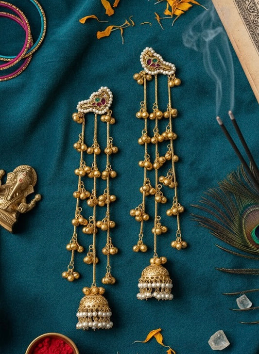 Gul Kashmiri Premium Brass Earrings