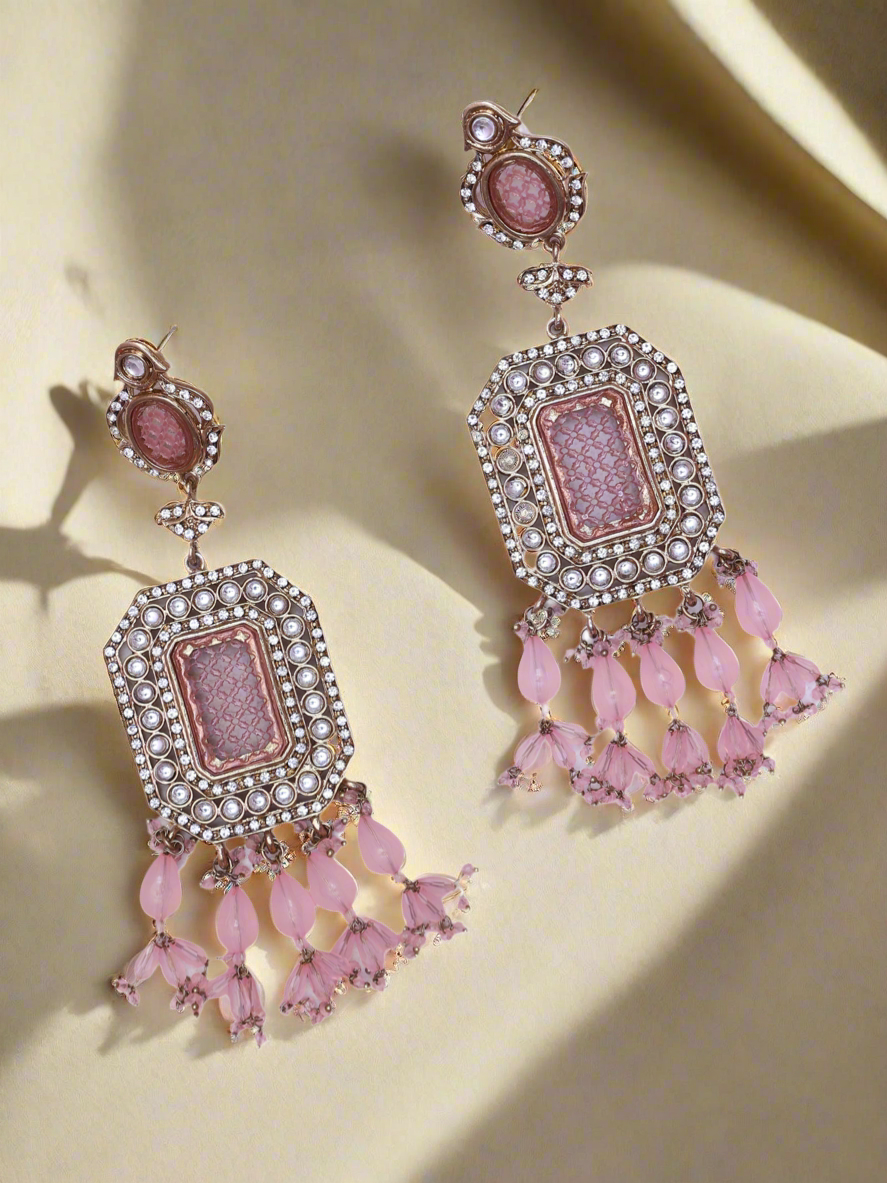 Baby Pink Aaghnya Designer Earrings