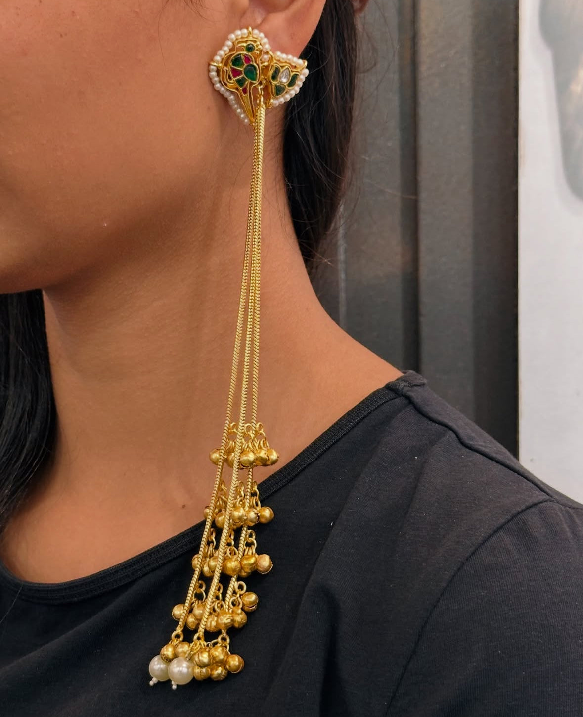 Gul Kashmiri Premium Brass Earrings