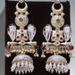 Golden and Silver Damshi Premium Brass Earrings