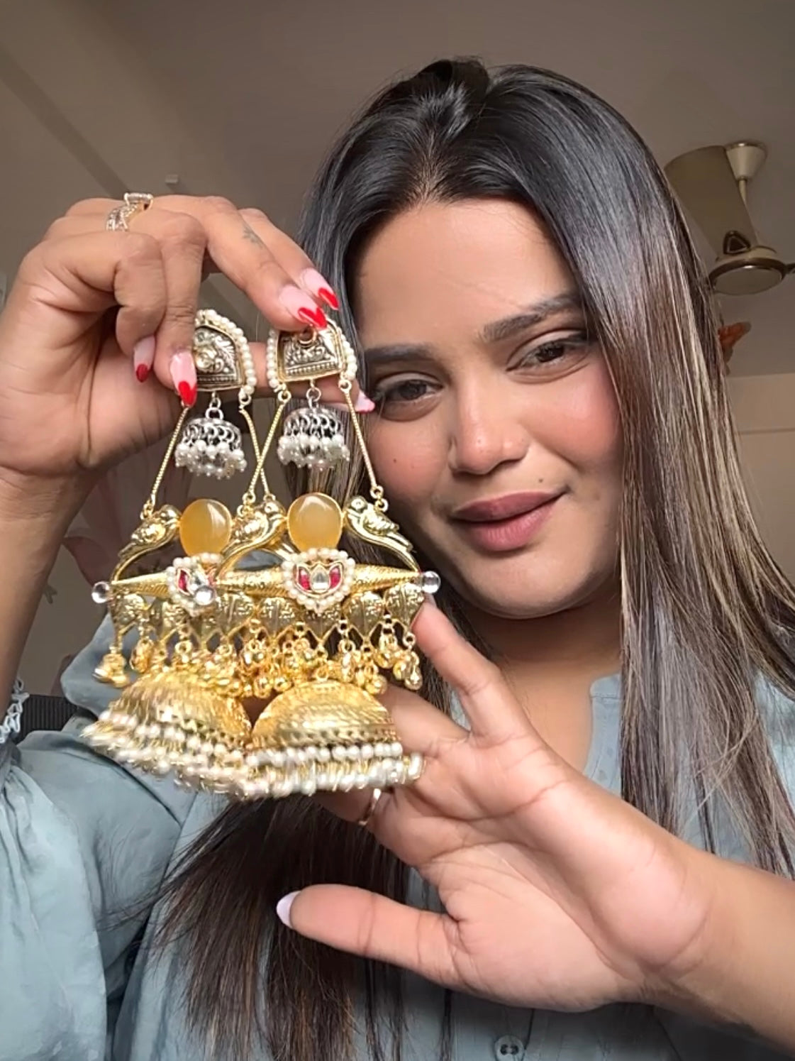 Yellow Yaksha Premium Brass Earrings
