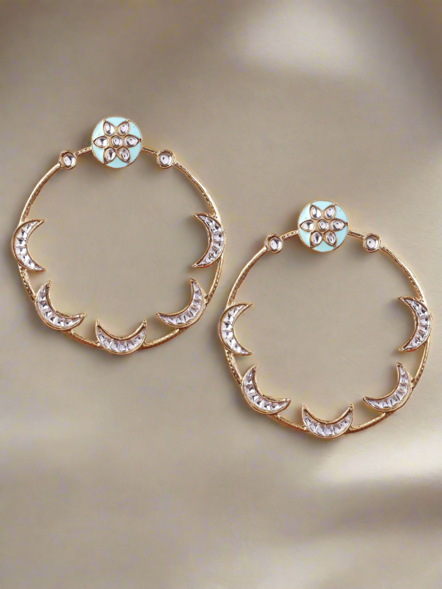 Turquoise Chandsiya Designer Earrings