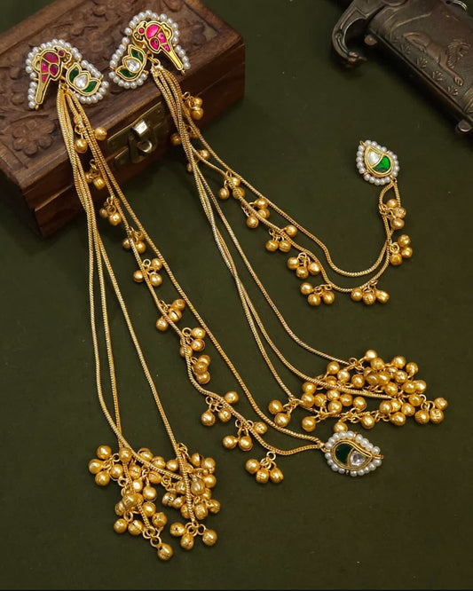 Gul Kashmiri Premium Brass Earrings