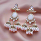 White Vabna Jhumkis