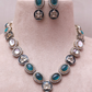 Emerald Taj Designer Necklace Set