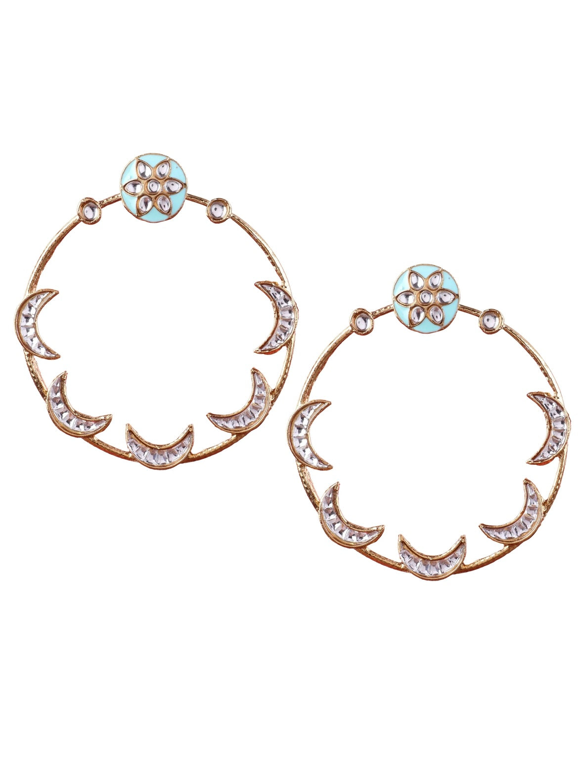 Turquoise Chandsiya Designer Earrings