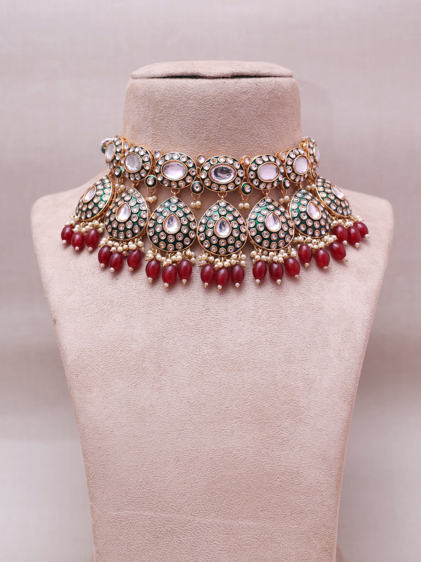 Ruby Kritika Necklace Set