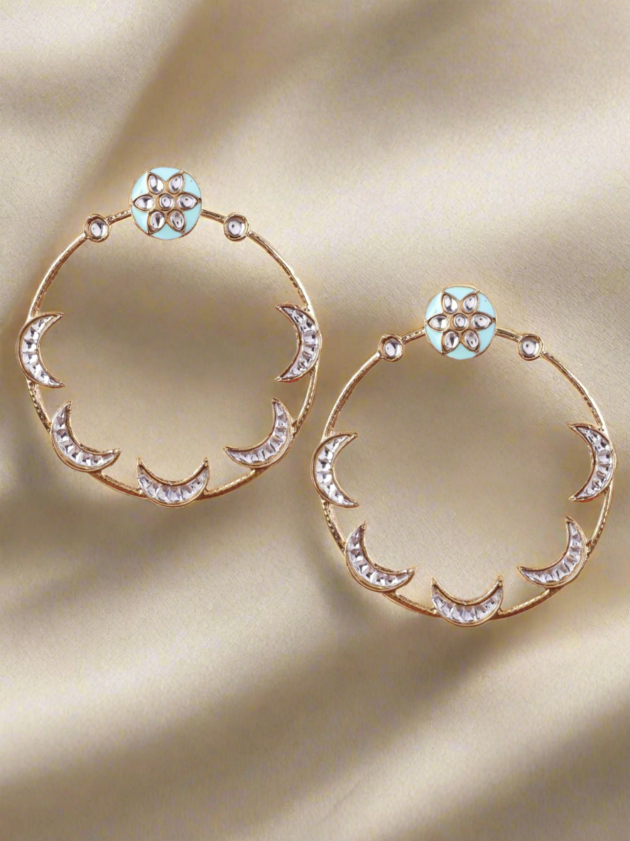 Turquoise Chandsiya Designer Earrings