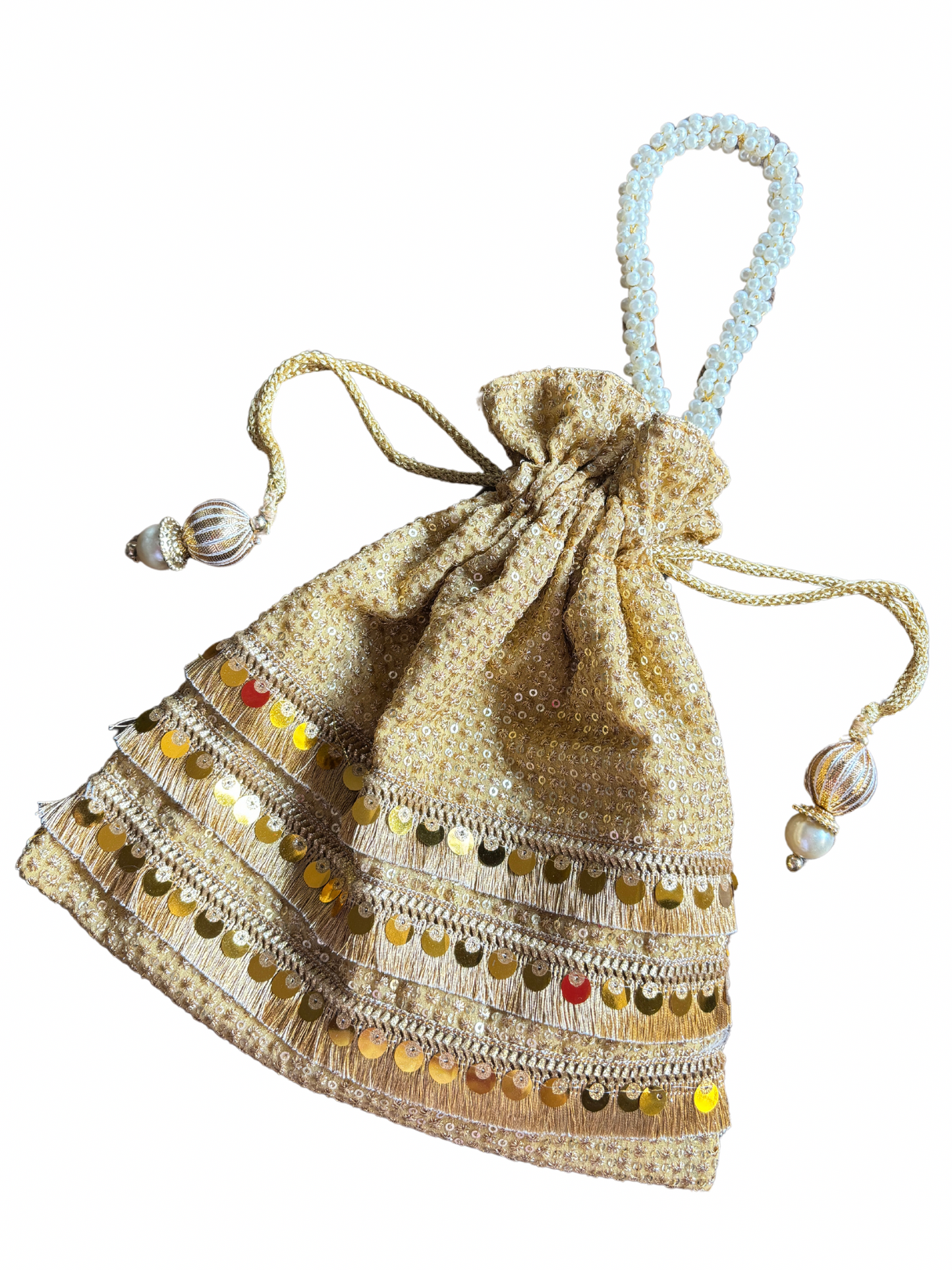 Golden Shiny Potli/Batwa Bag