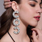 Silver New Deepika Western Crystal Earrings