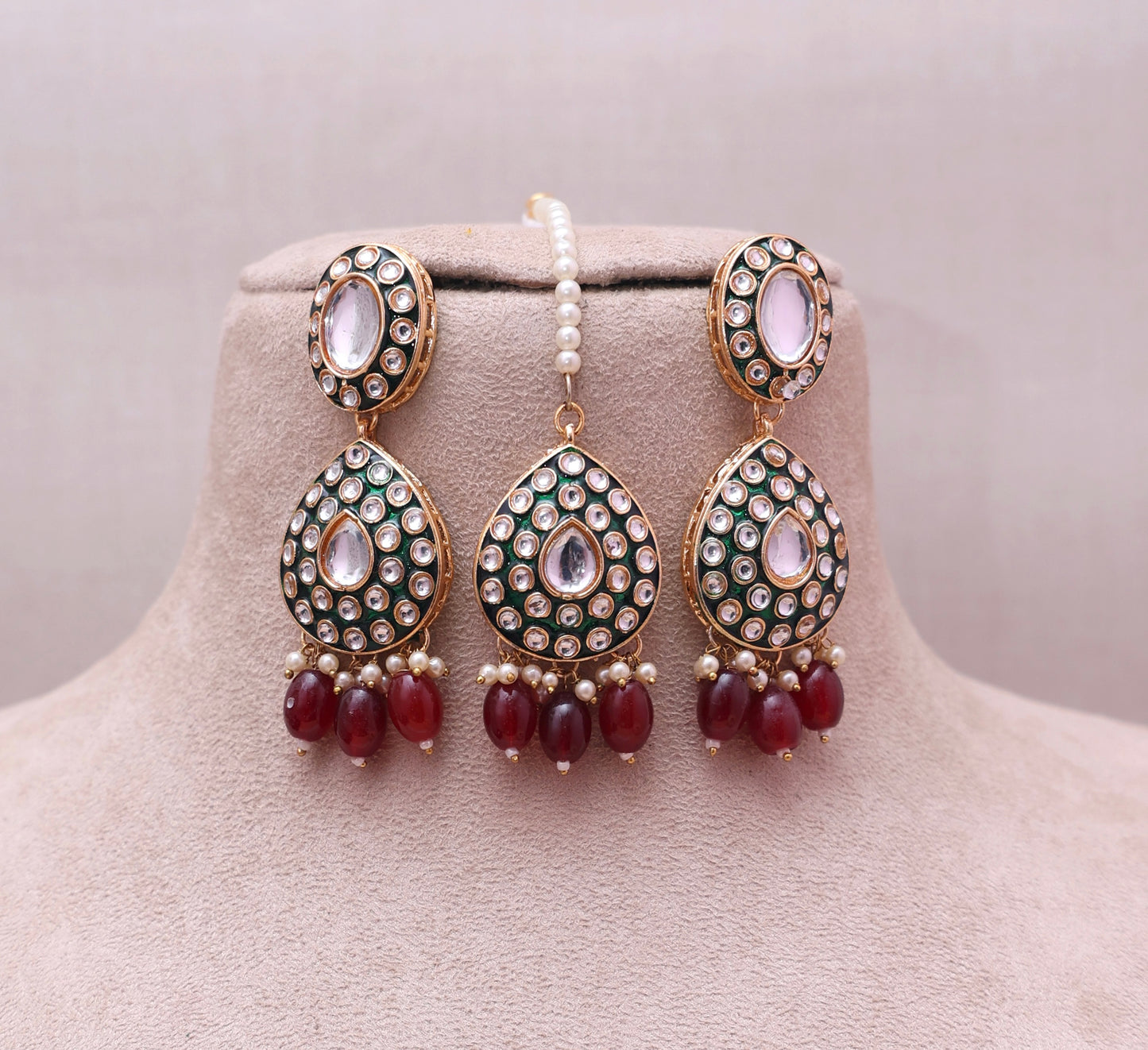 Ruby Kritika Necklace Set