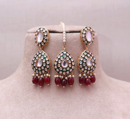 Red Kritika Necklace Set